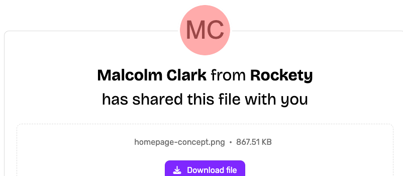 Screenshot of the File Sharing feature