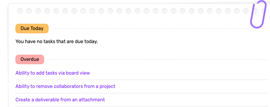 Screenshot of the On My Plate feature