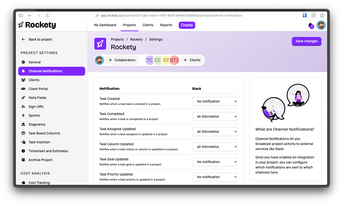 Channel Notifications Settings