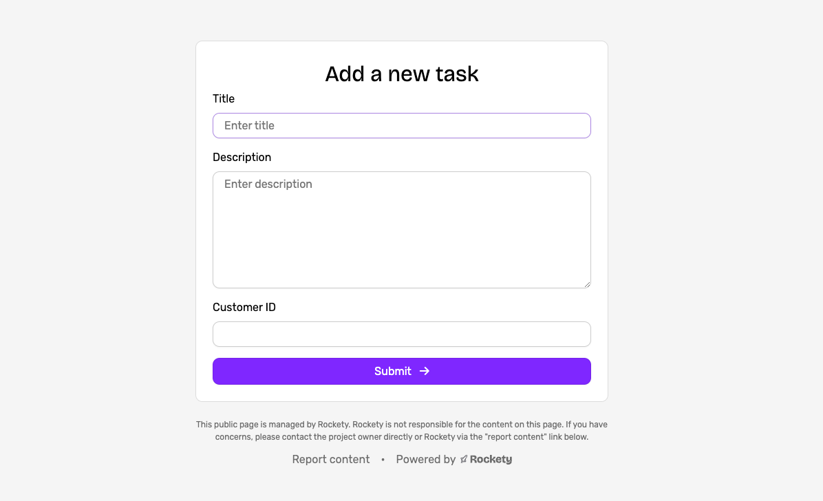 Task Form