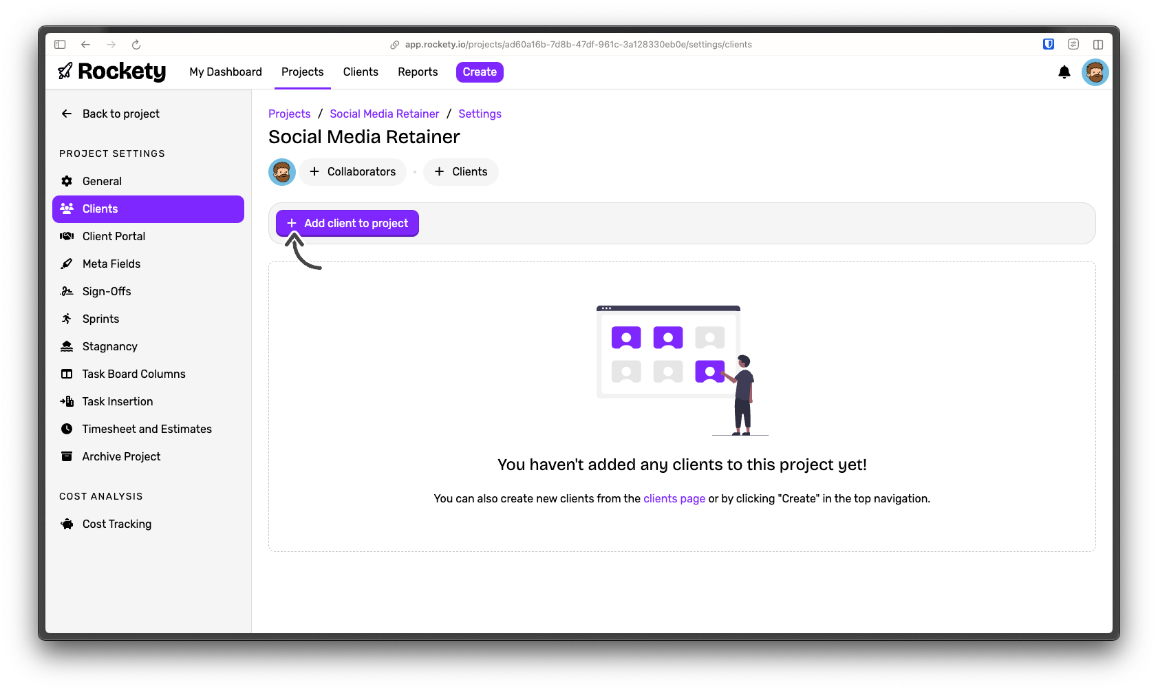 Enable Client Portal for Project