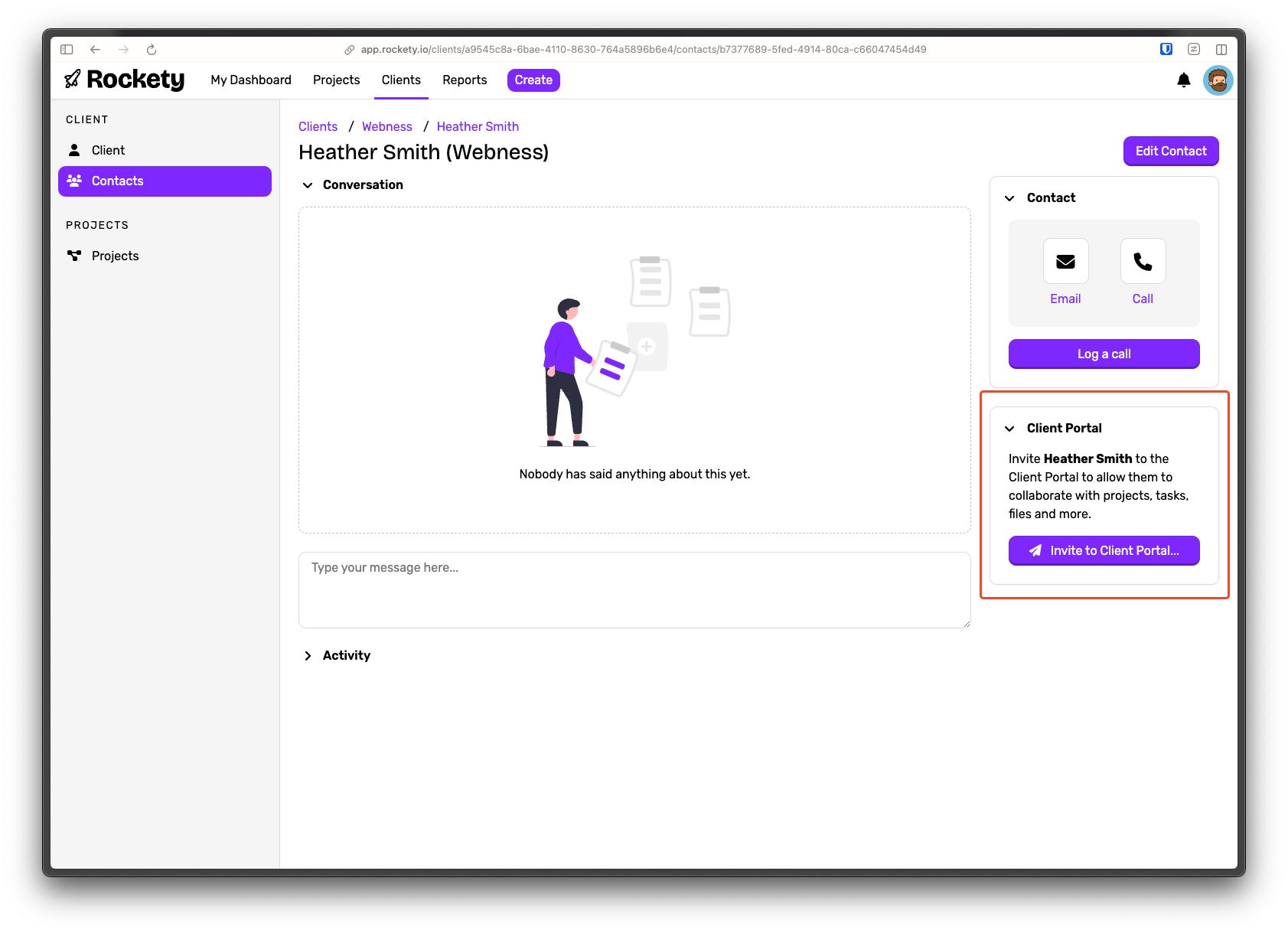 Invite Client to Client Portal